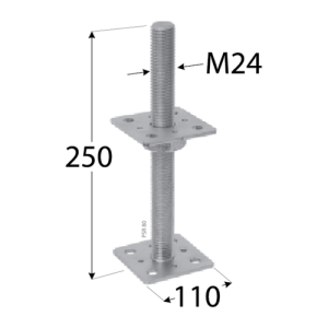 PATKA SLOUPKU PSR 110 STAVITELNÁ ŠROUBEM M24