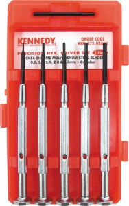 5-PCE 0.9-2.5mm HEXAGON SCREWDRIVER SET