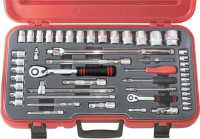 50PCE 4-36mm SOCKET SET 1/4-1/2' SQ.DR.